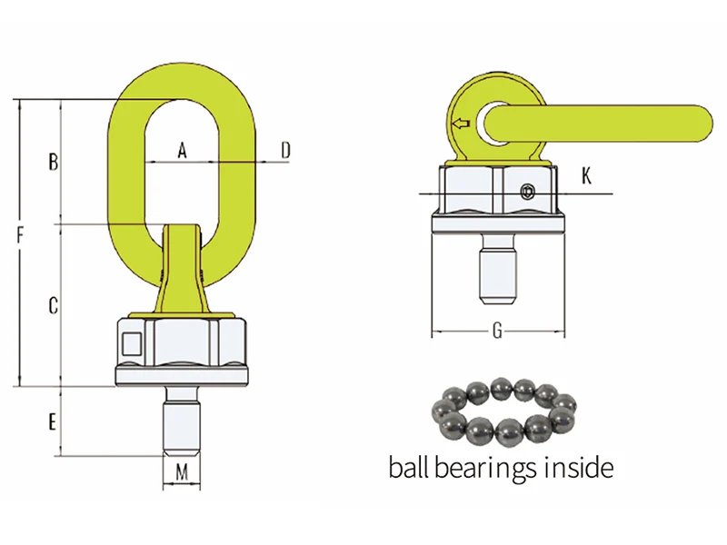 Swivel Hoist Ring S+ (0.4-50t)